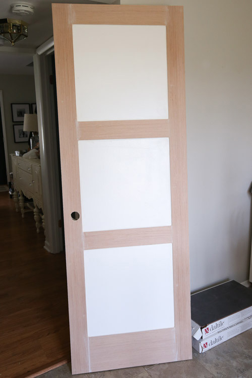 DIY Panel Door before black paint