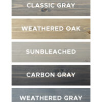 5 grey wood stain options on pine wood