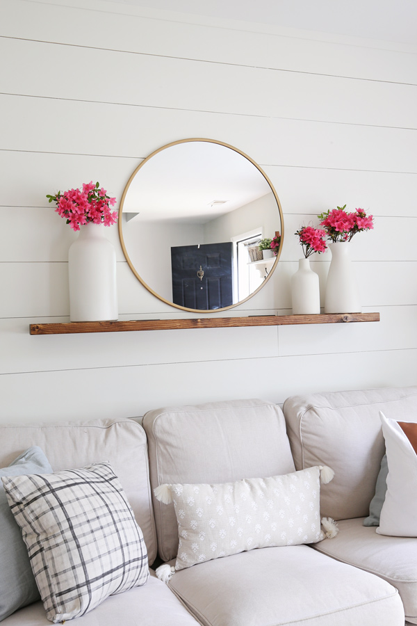 Easy DIY floating shelf made out of solid wood