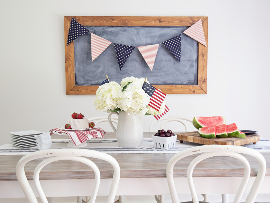 4th of July Banner and Tablescape