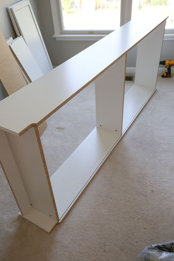 IKEA Billy Bookcase assembled with no backing