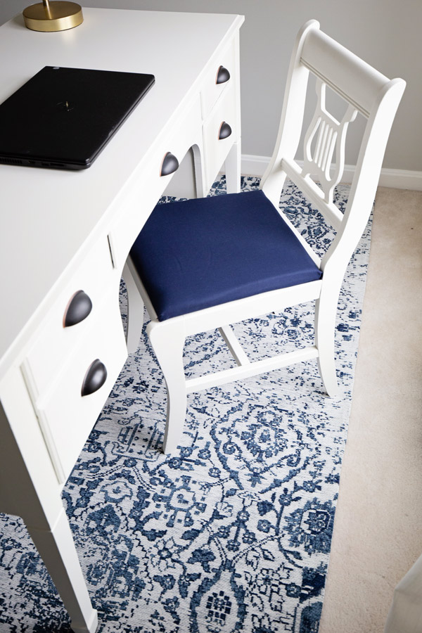 White painted chair makeover