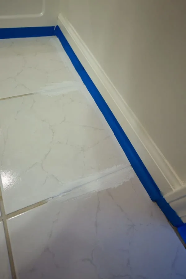 How To Paint Tile Floor In A Bathroom, Painting Ceramic Tile Grout Lines