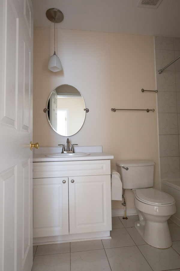 DIY Built In Bathroom Shelves and Cabinet - Angela Marie Made