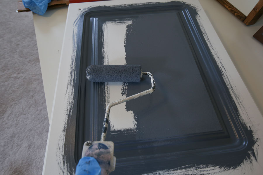 Painting a bathroom vanity door