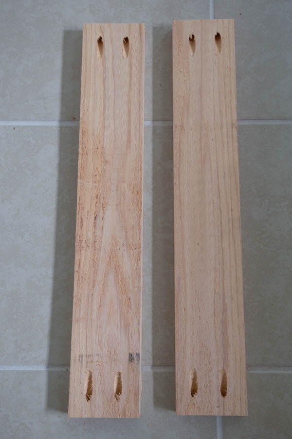 Pocket holes added to shorter wood frame boards
