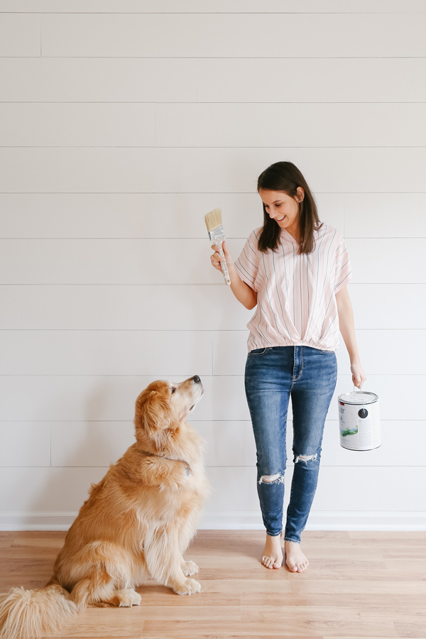 how to paint shiplap walls