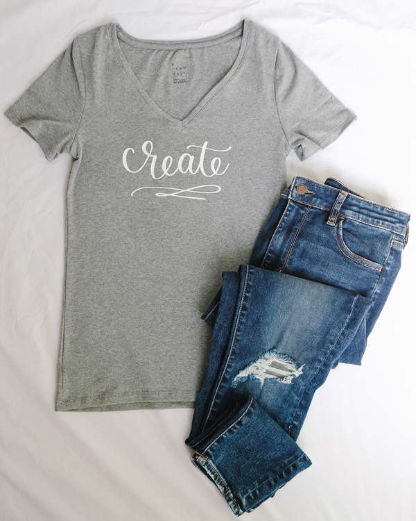 How to use heat transfer vinyl on a grey t shirt