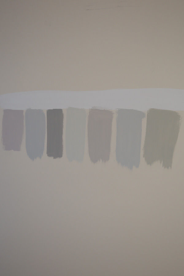 Test paint samples on wall when picking paint colors