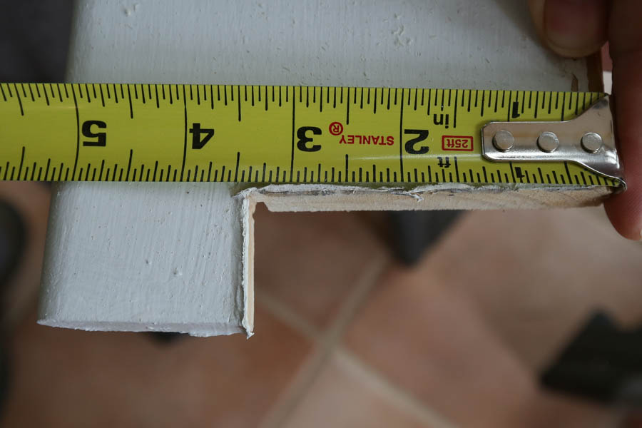 measuring old window sill for new window sill cuts