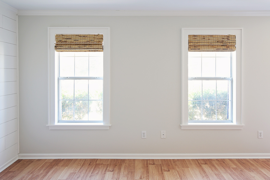 Double windows transformed with DIY window trim