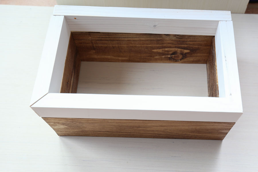 assembling DIY spring planter box