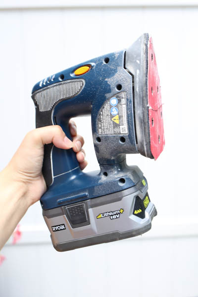 Small corner sander used for sanding in tight corners