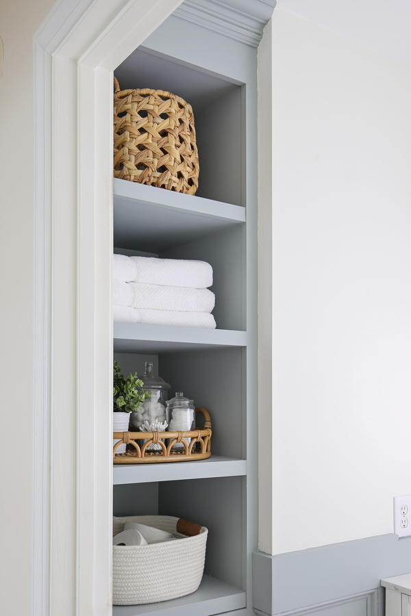 Under Bathroom Sink Cabinet Storage: How To Add A Shelf Inside Your Vanity  In Under 20 Minutes And For Less Than $20! - T. Moore Home Interior Design  Studio