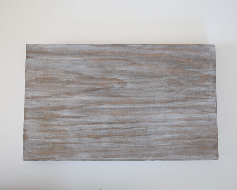 apply a weathered wood finish to flag sign backing