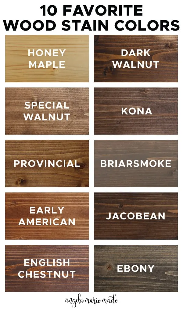 10 Favorite Wood Stain Colors Angela Marie Made