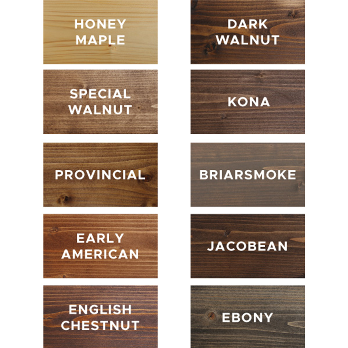 10 Favorite Wood Stain Colors - Angela Marie Made