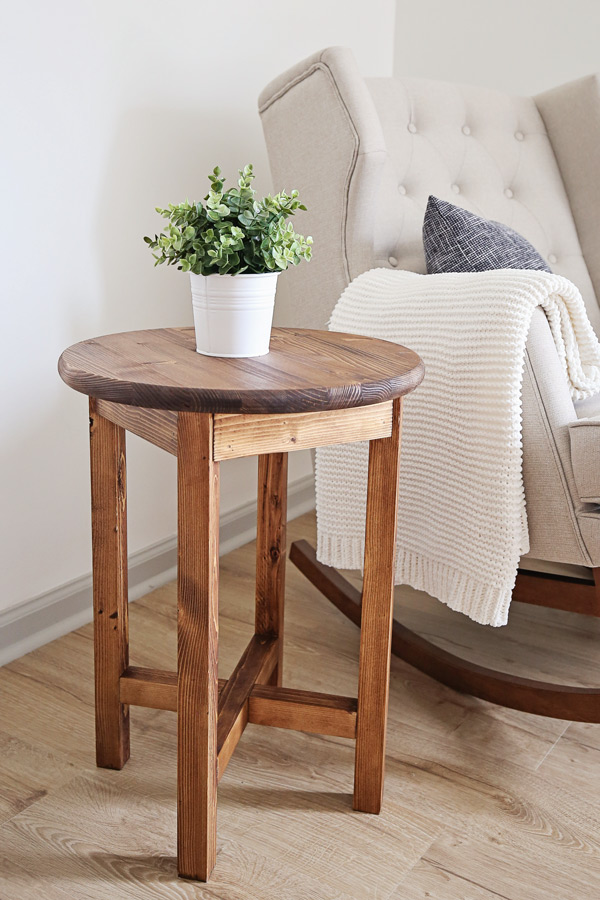 DIY end table in nursery