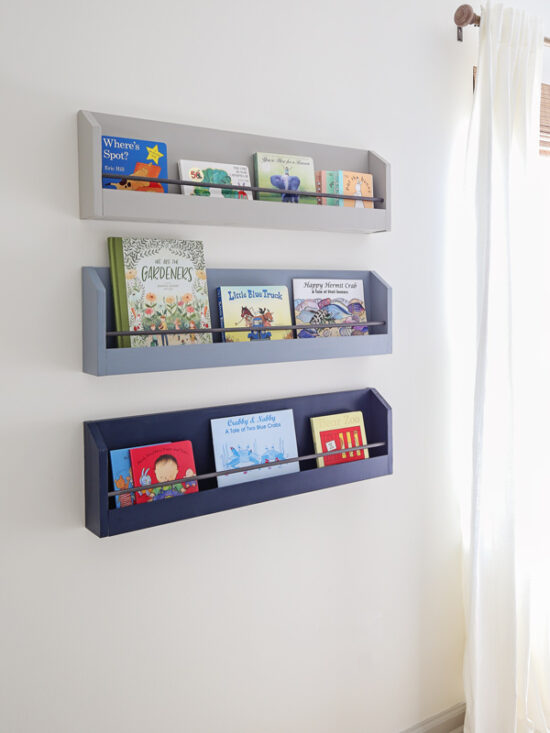 DIY Kids Bookshelf for the Wall Angela Marie Made
