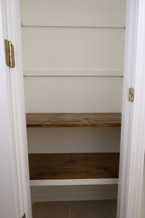 How to Build Corner Pantry Shelves - Angela Marie Made