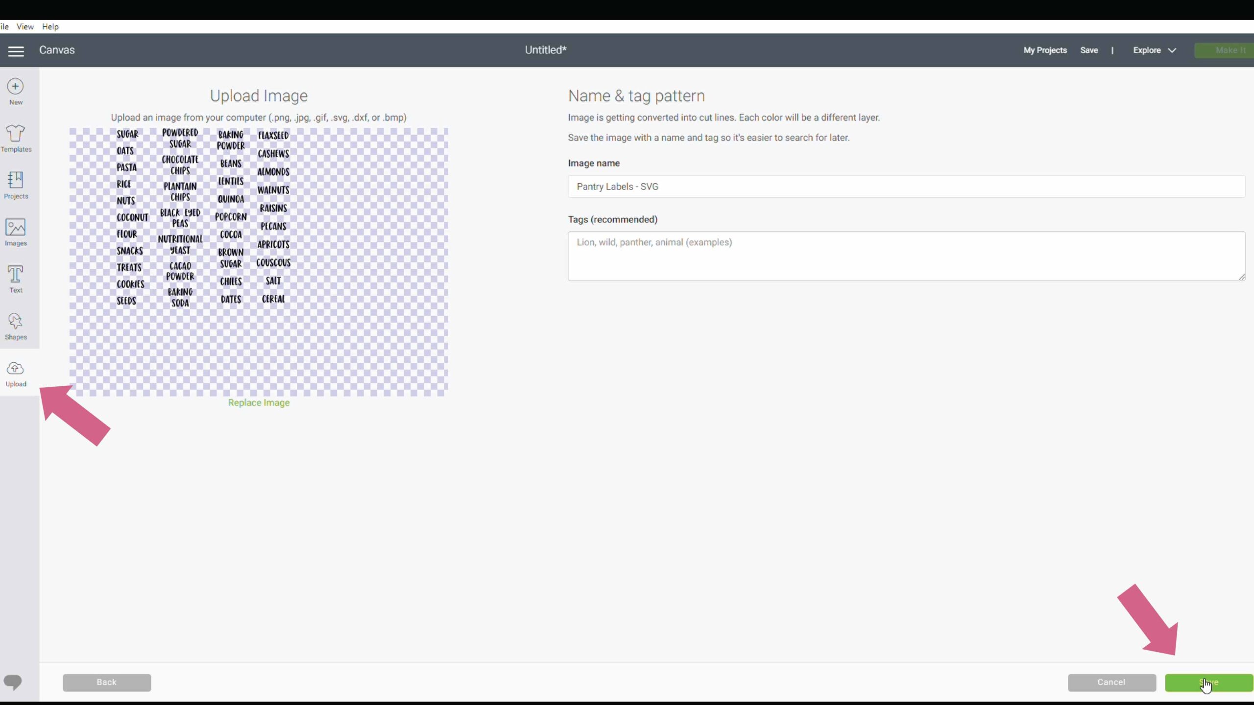 how to open label svg file in cricut design space 