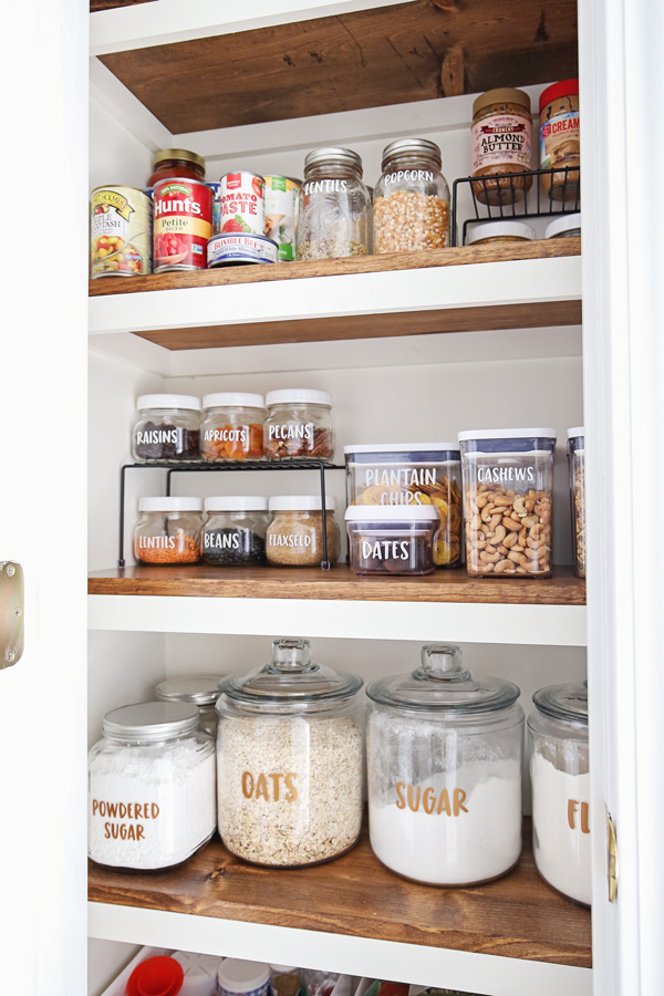 Pantry organization with clear containers - Christina Maria Blog