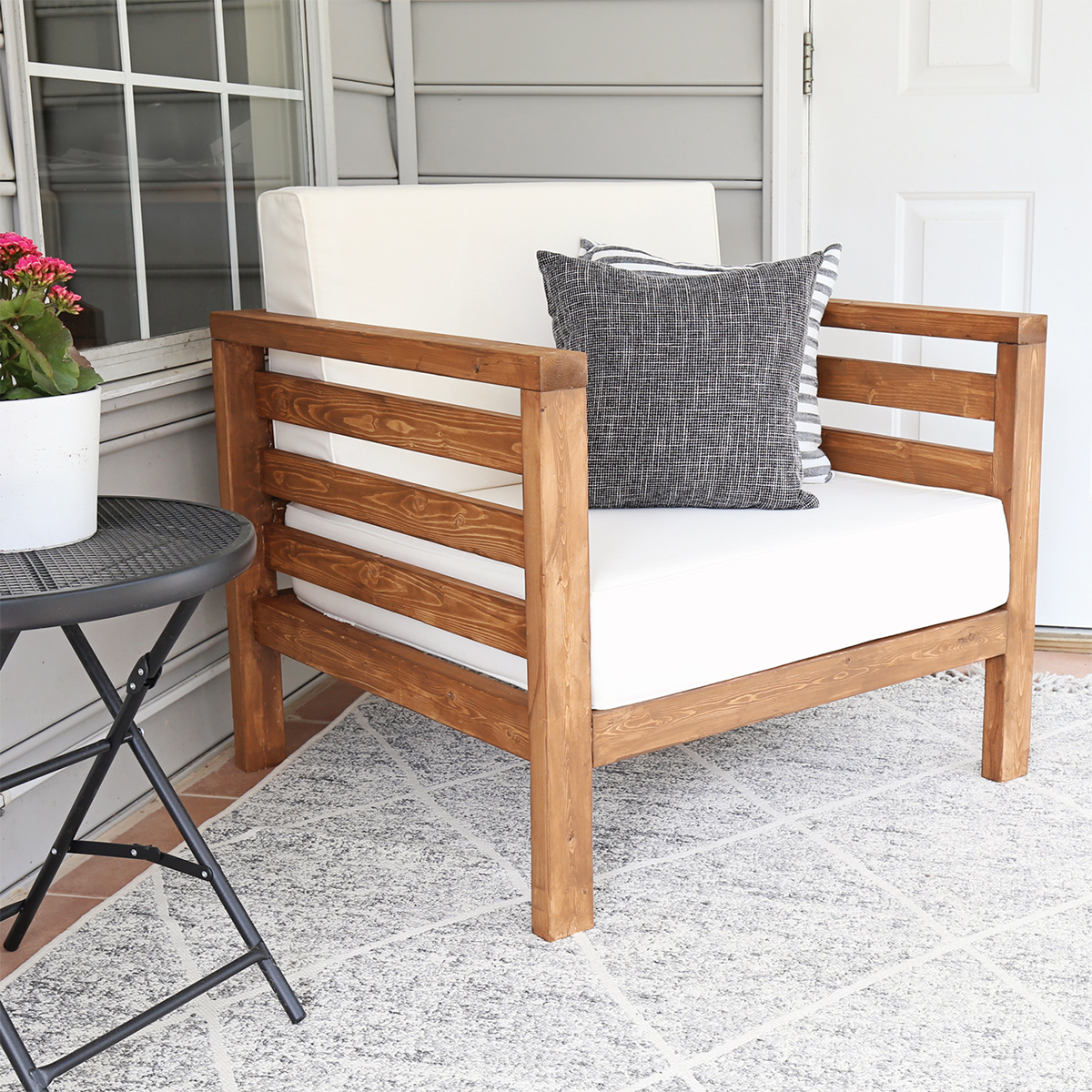 Diy Outdoor Chair Angela Marie Made, Outdoor Wood Chairs With Cushions