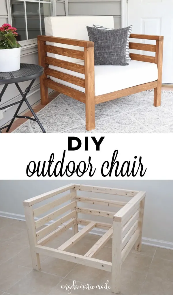 Diy Outdoor Chair Angela Marie Made, Diy Outdoor Chair With Storage