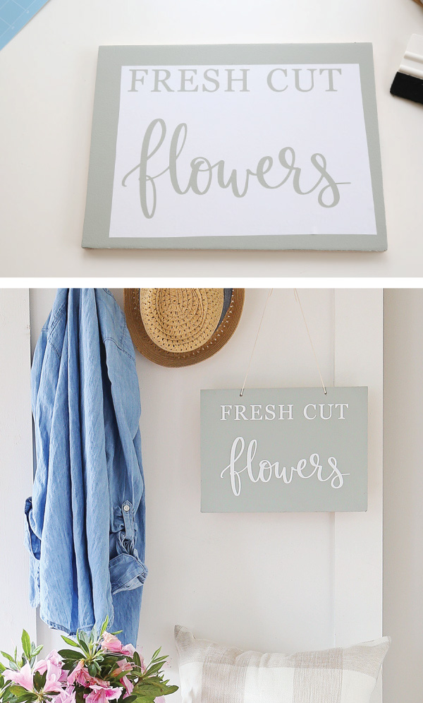 spring wood sign DIY pinnable graphic