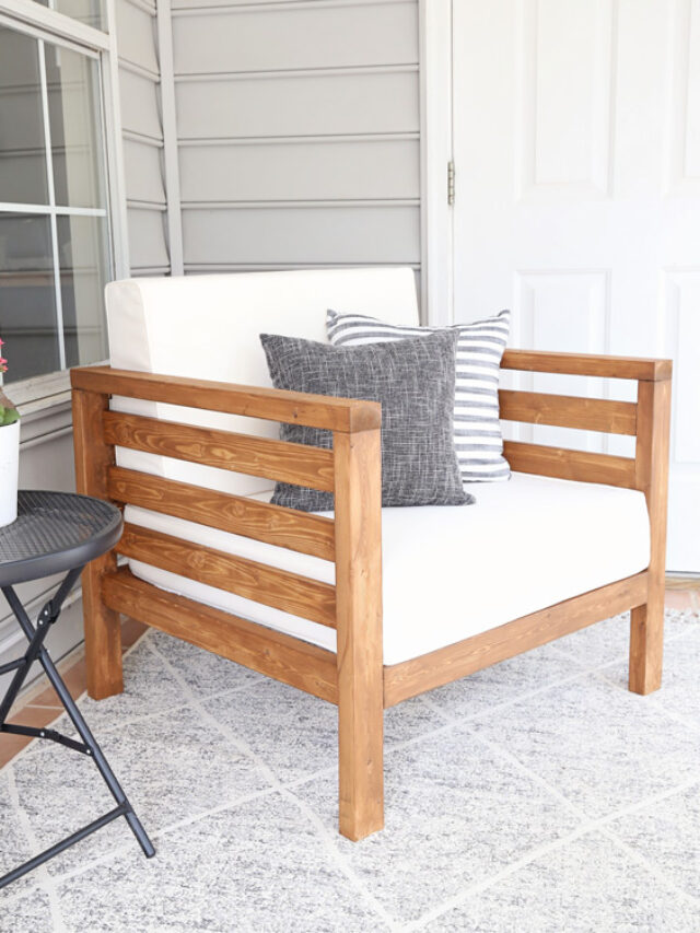 DIY Outdoor Chair   Angela Marie Made | Diy Furniture Plans, Diy