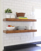 DIY Kitchen Floating Shelves & Lessons Learned - Angela Marie Made