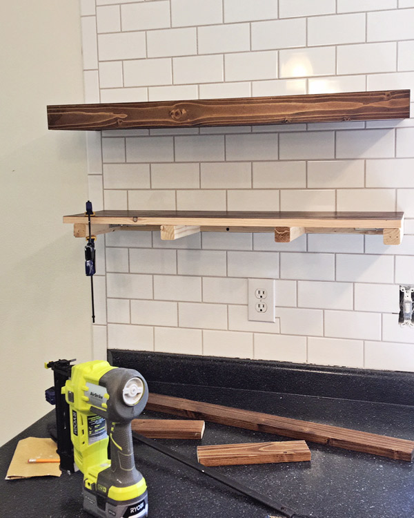 How to Build DIY Floating Shelves for the Kitchen