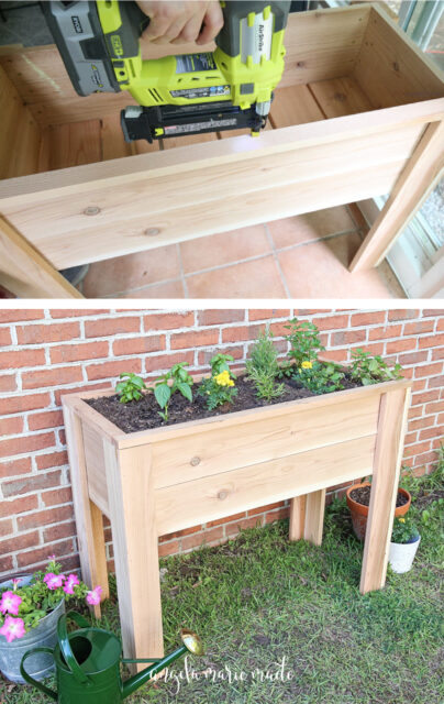 How to Build a Raised Garden Bed with Legs - Angela Marie Made