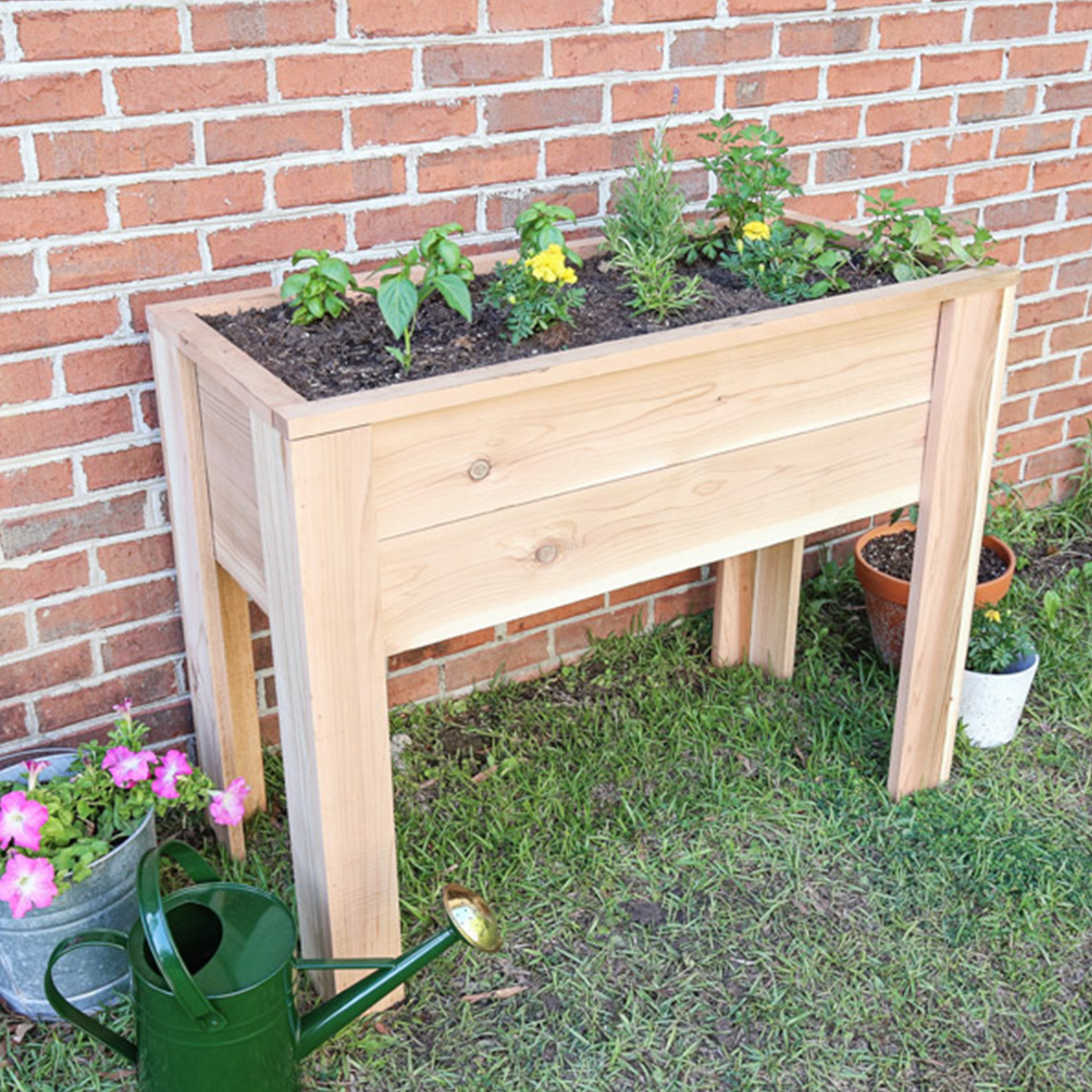 How to Build a Raised Garden Bed with Legs   Angela Marie Made