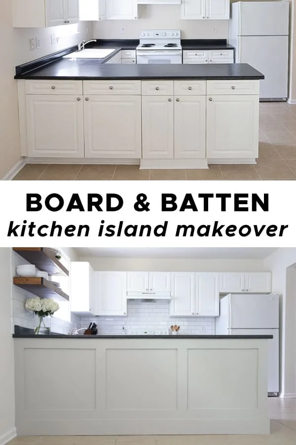 Batten Kitchen Island Makeover, What Is Batten Molding For Kitchen Cabinets