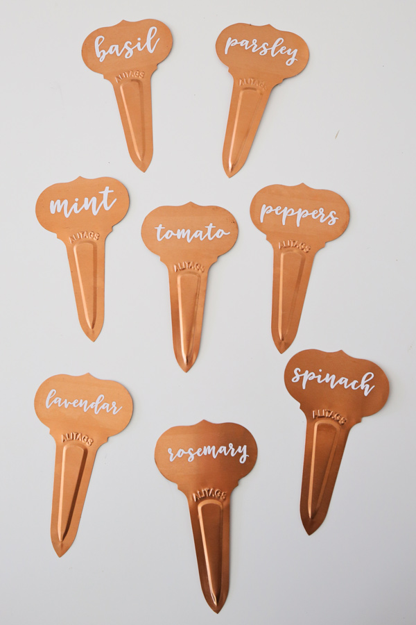 copper DIY garden markers