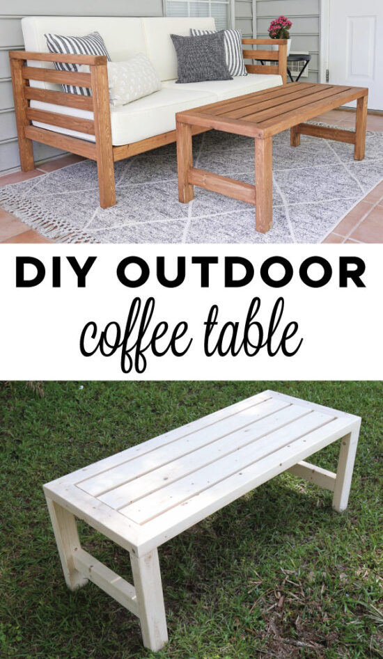 DIY Outdoor Coffee Table Angela Marie Made