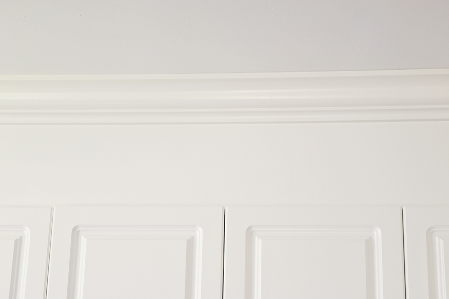 How to Enclose Space Above Kitchen Cabinets with plywood and crown molding