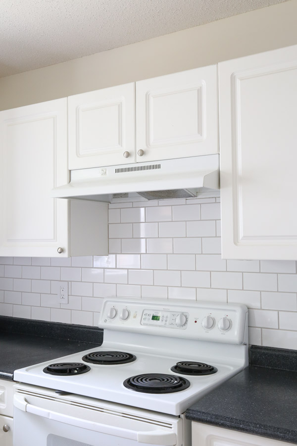 old range hood before photo