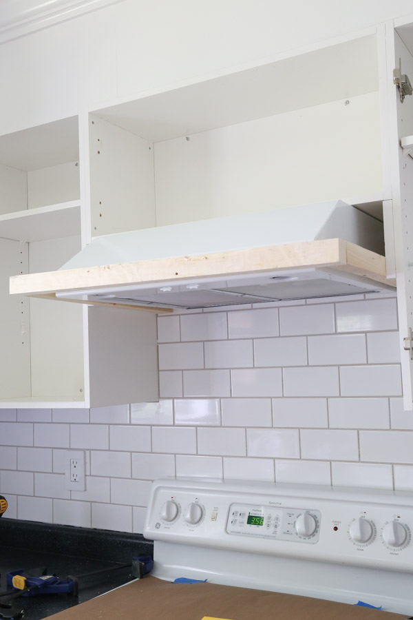 Install a range hood cover frame