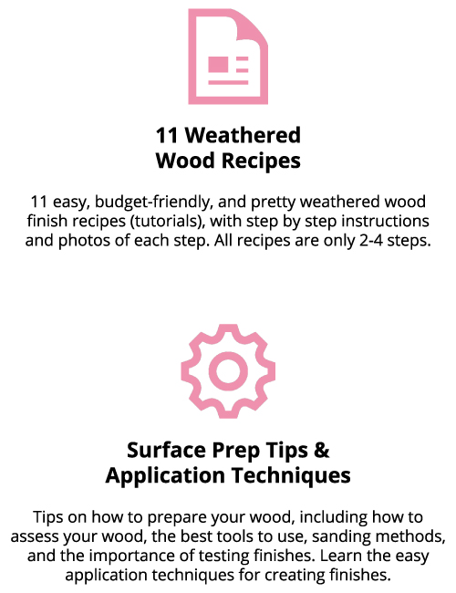 what's included in weathered wood recipes