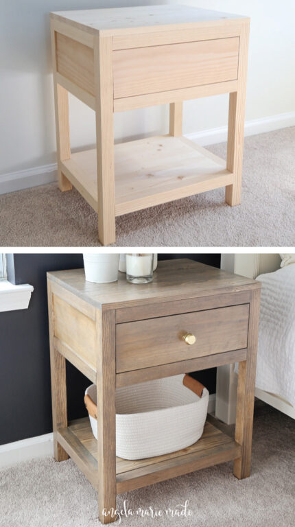 DIY Nightstand with Drawer - Angela Marie Made