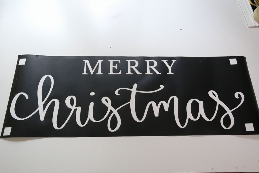 after weeding vinyl decal for Christmas vinyl stencil