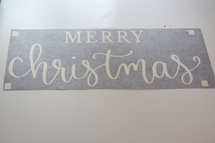 Merry Christmas vinyl stencil for DIY sign