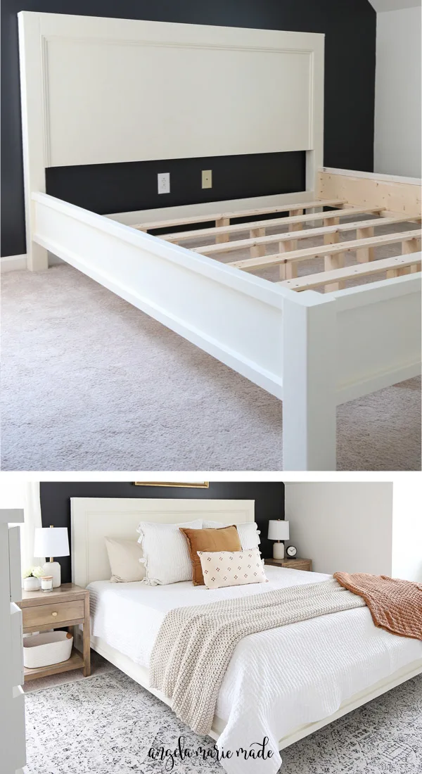 Diy Bed Frame Angela Marie Made, How To Build A Wooden Bed Frame Plans