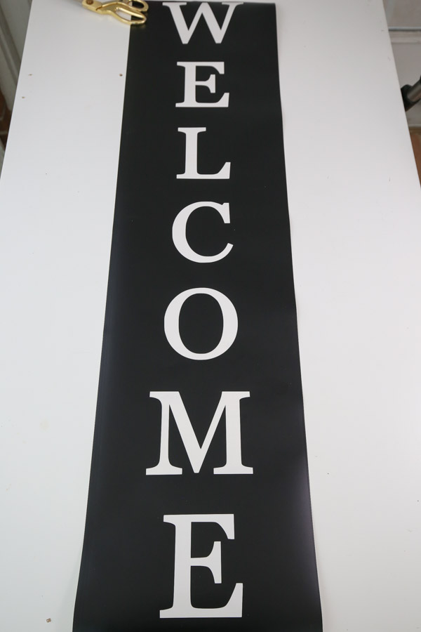 vinyl stencil ready for diy wood welcome sign