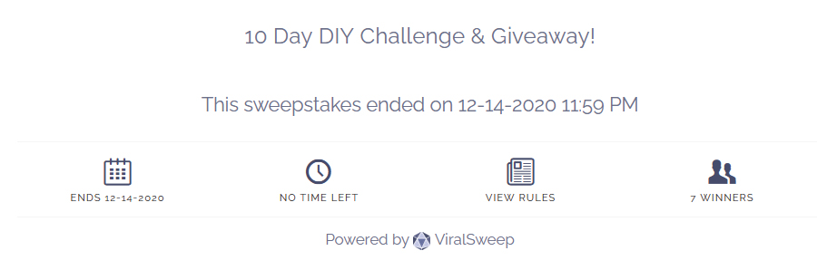 viralsweep giveaway form