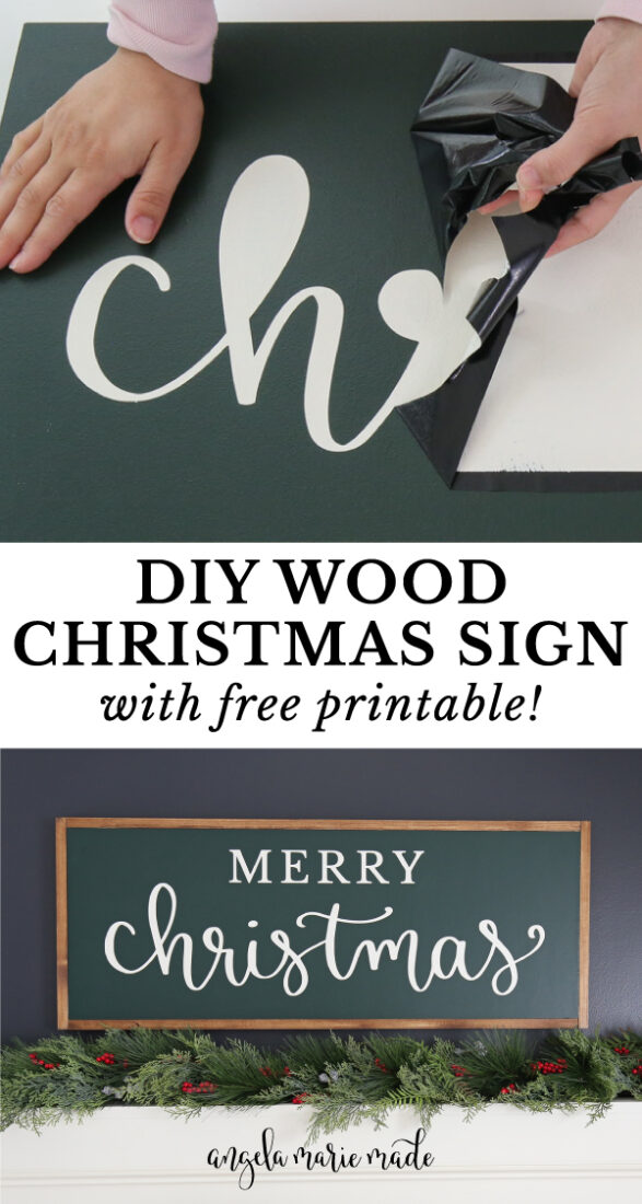Christmas sign DIY and vinyl stencil