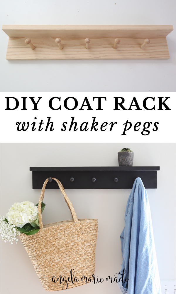 DIY Coat Rack with Shaker Pegs Angela Marie Made