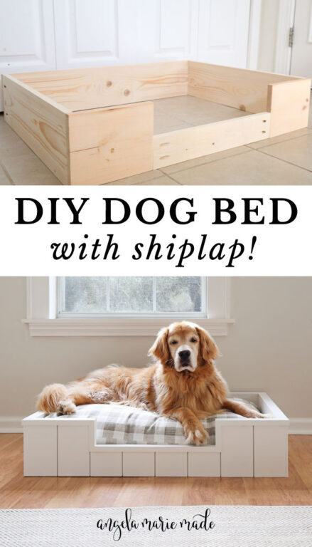 DIY Dog Bed with Shiplap - Angela Marie Made